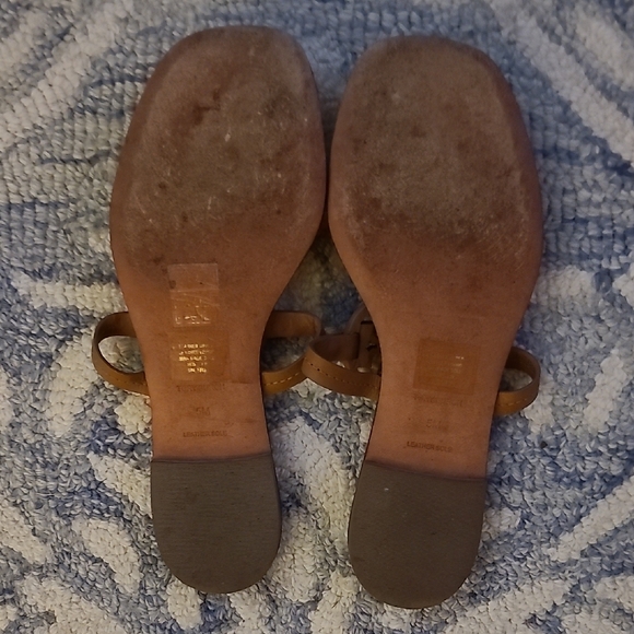 Tory Burch Tan Sandals with Gold Accents - Picture 2 of 2